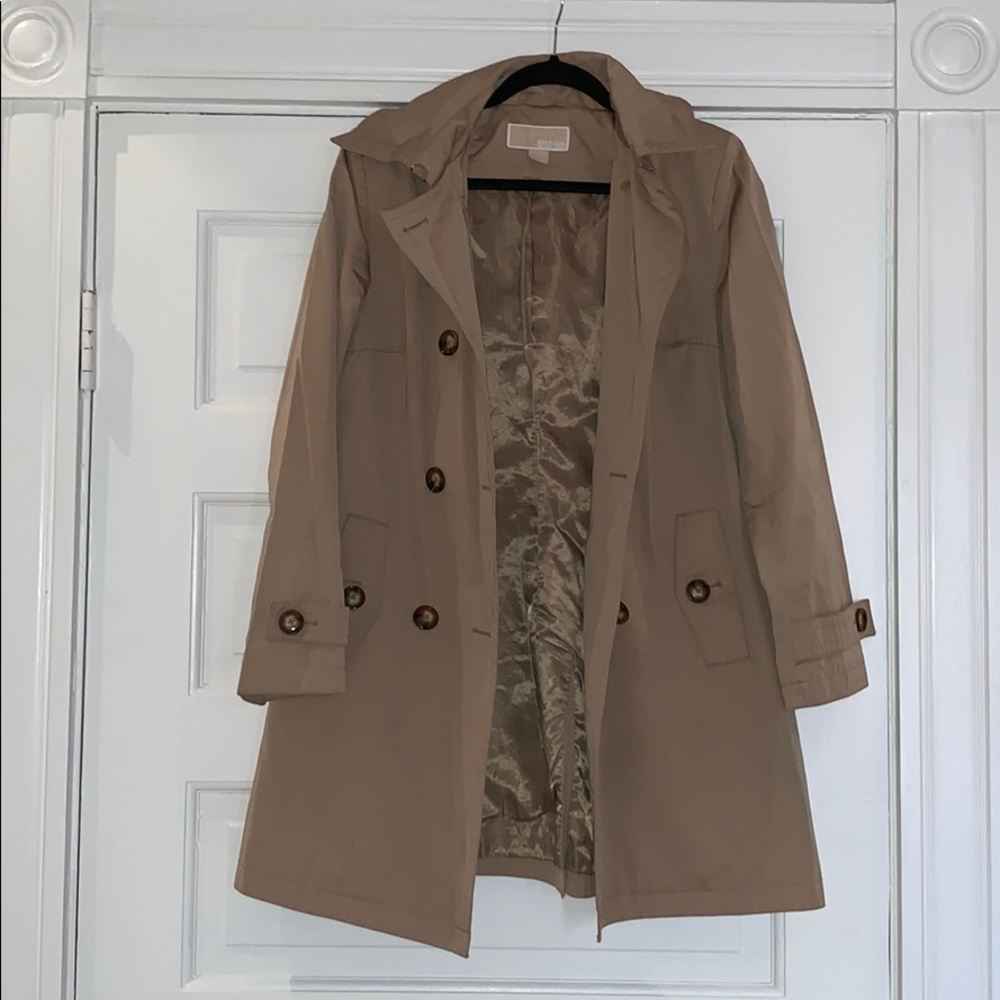 Michael Kors trench with hood/ wool liner - SMALL